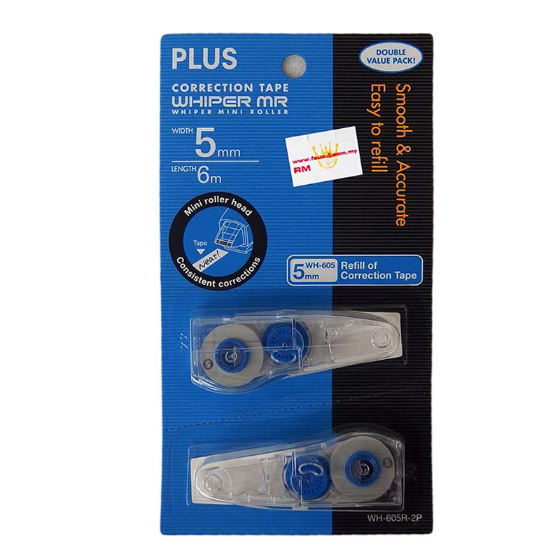 Plus WH605R-2P Correction Tape Refill